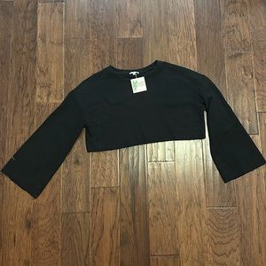 Black cropped sweater